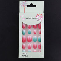 No.KD6 Cute Mini Kids Press on Fingernails 24pcs/Set