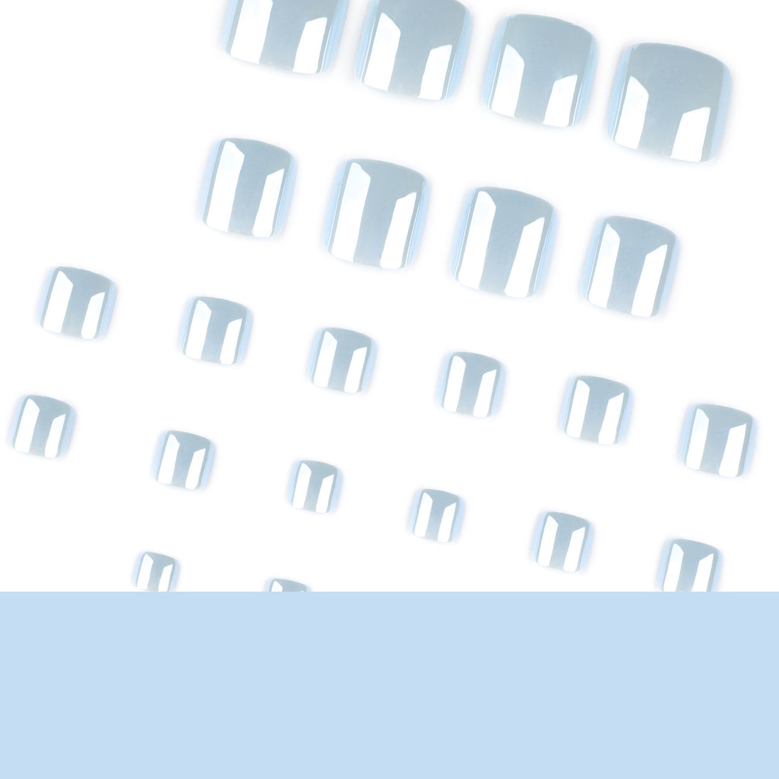 No.689 Blue Toenails Patch 24pcs/Set