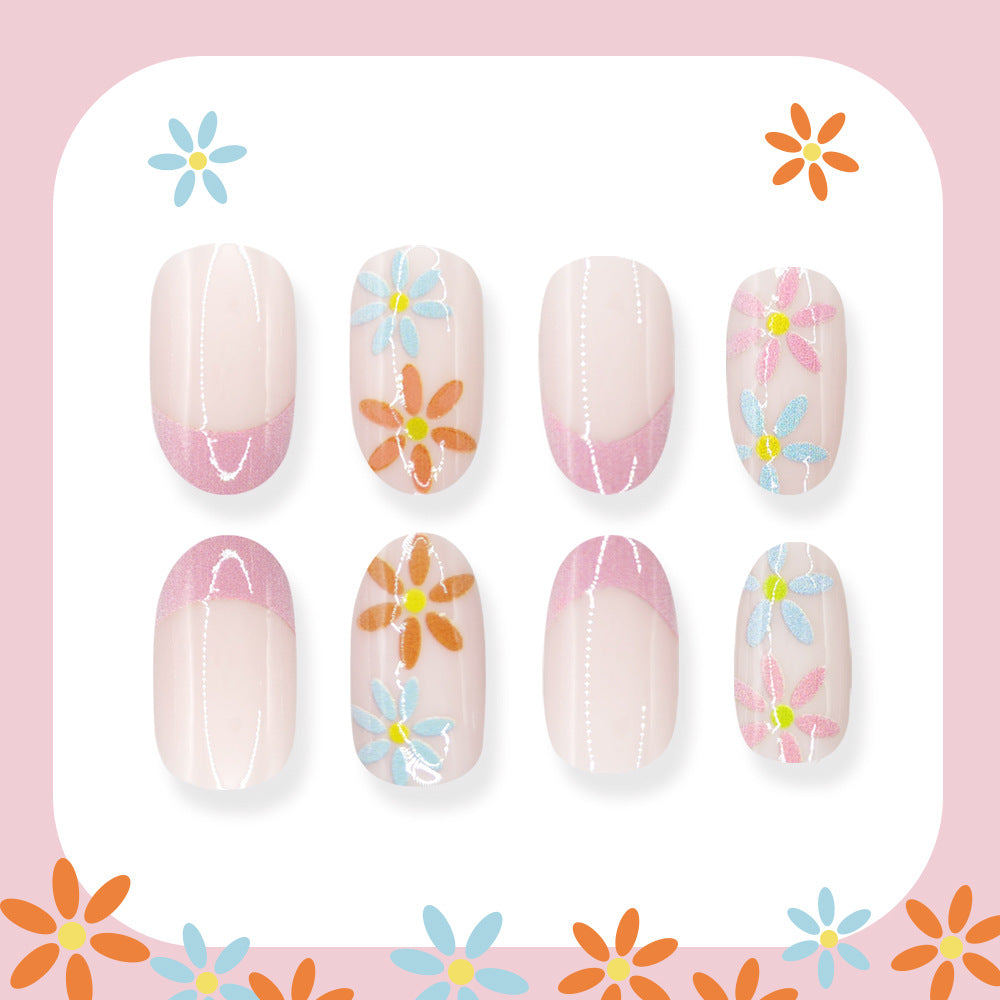 No.F764 Flower Fingernails Patch 24pcs/Set