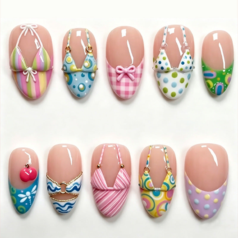 No.F773 Polka Dot Fingernails Patch 24pcs/Set