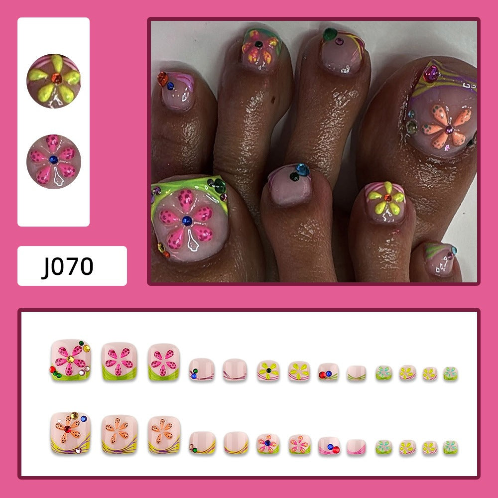 No.771 Flower Toenails Patch 24pcs/Set