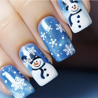 No.CM95 Christmas Snowman Fingernails Patch 24pcs/Set