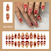 No.AW9 Halloween Love Spider Fingernails Patch 24pcs/Set