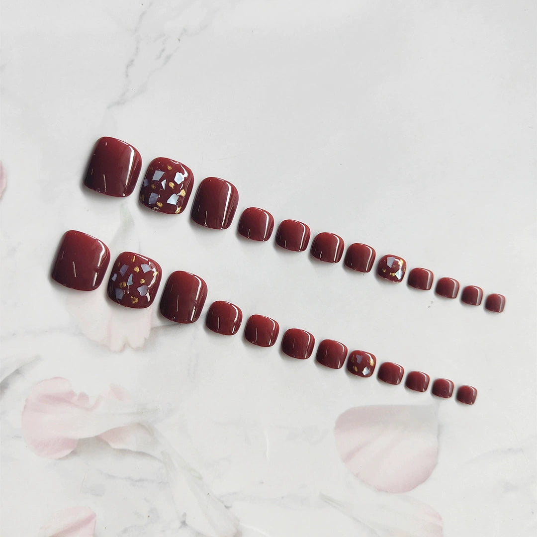 No.476 Red Toenails Patch 24pcs/Set