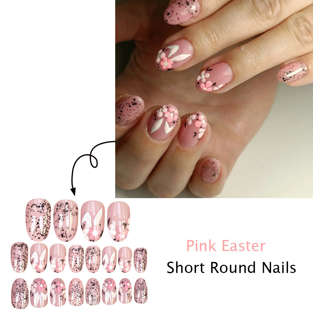 No.ET31 Simple Rabbit Fingernails Patch 24pcs/Set