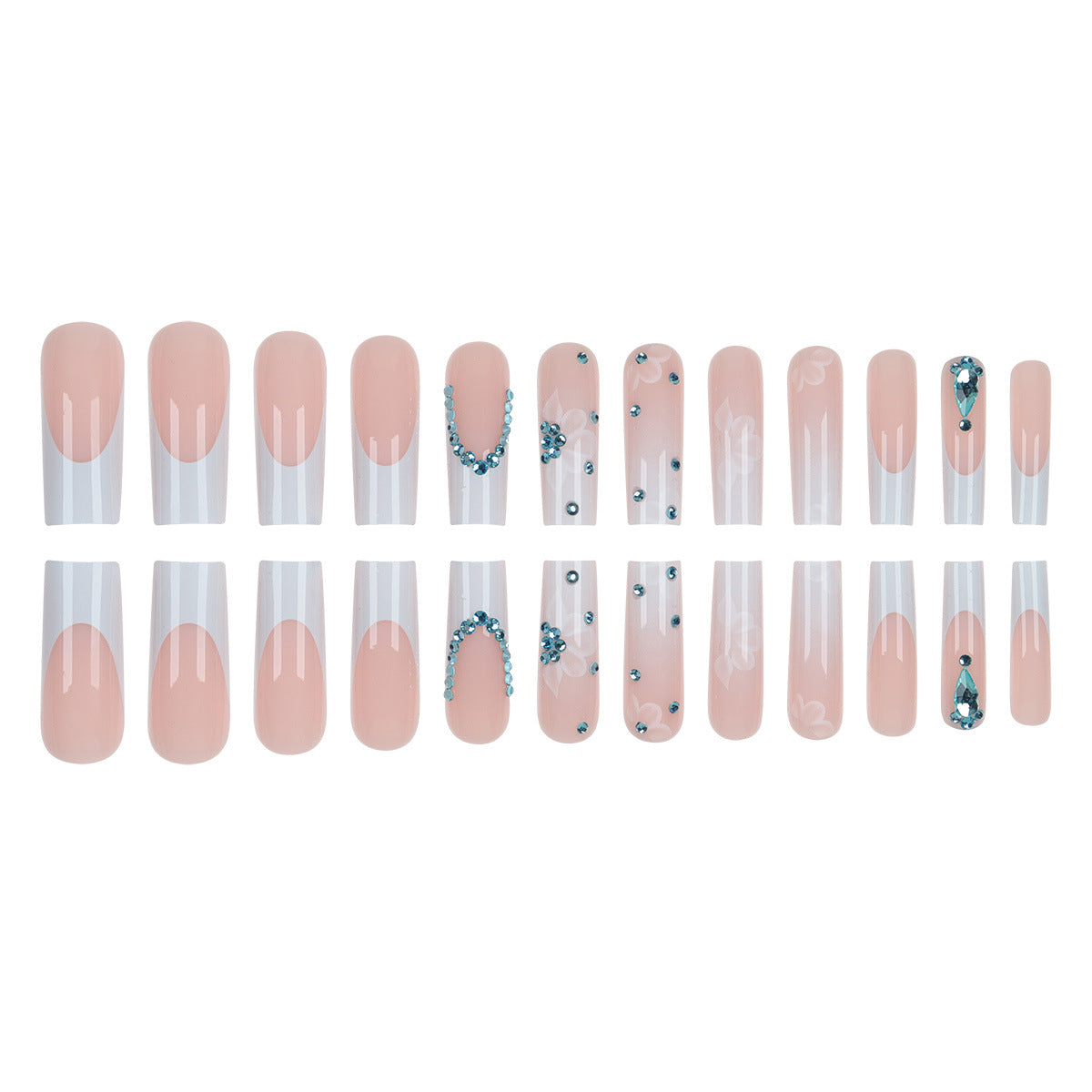 No.F509 Flower Fingernails Patch 24pcs/Set