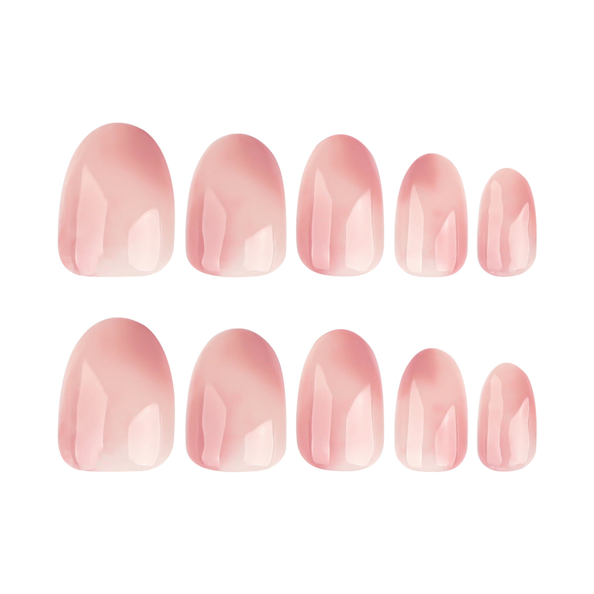 No.F663 Pink Fingernails Patch 24pcs/Set