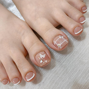 No.578 Love Pink Toenails Patch 24pcs/Set