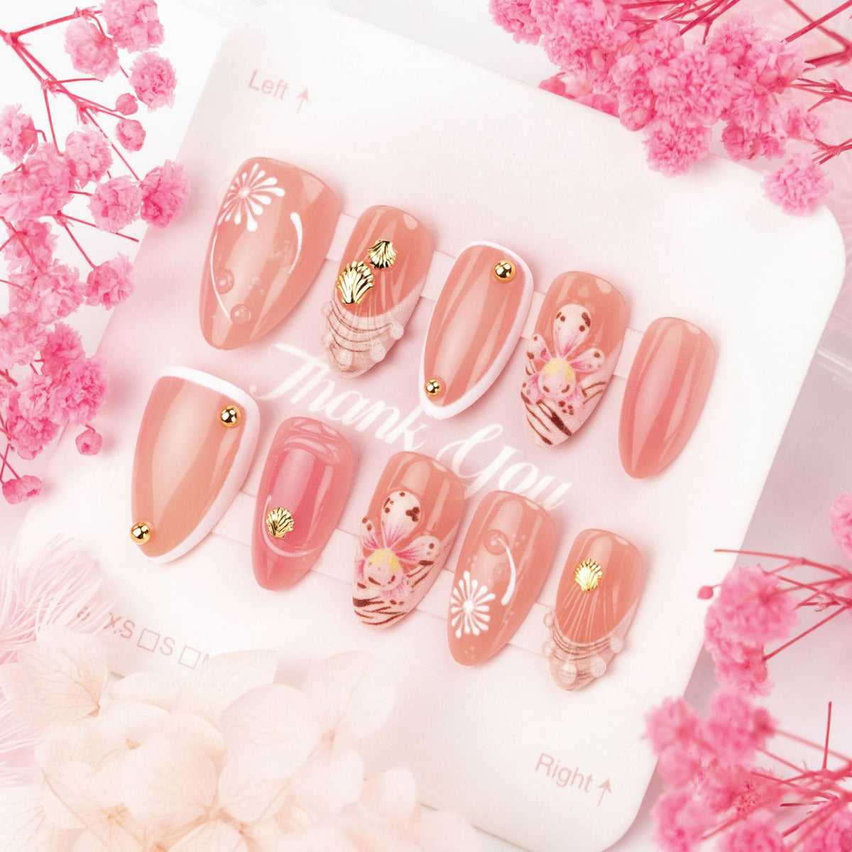 No.BH64 Flowers Fingernails Patch 24pcs/Set