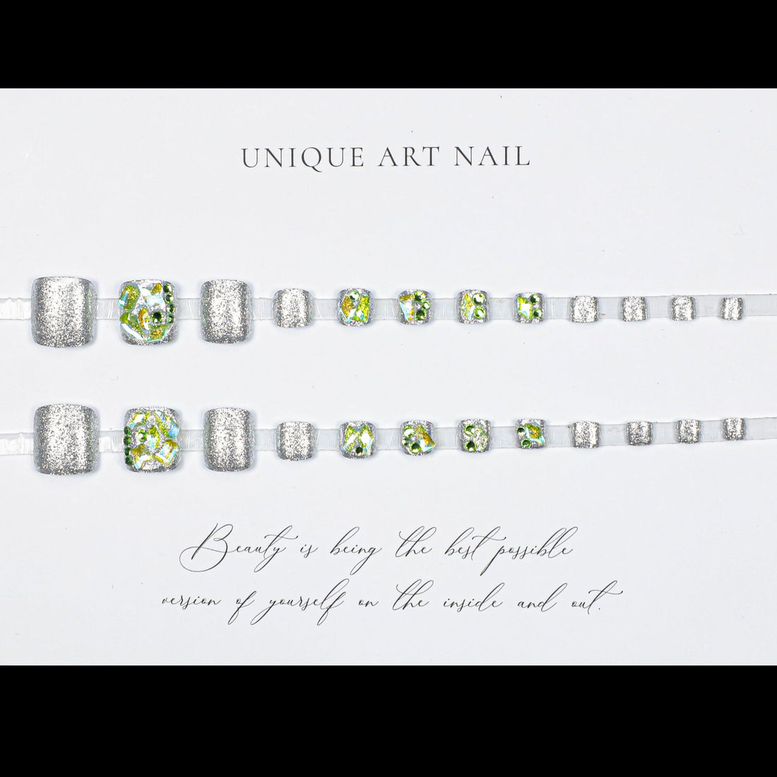 No.48 Green Aurora Cat EyeToenail Patch 24pcs/Set