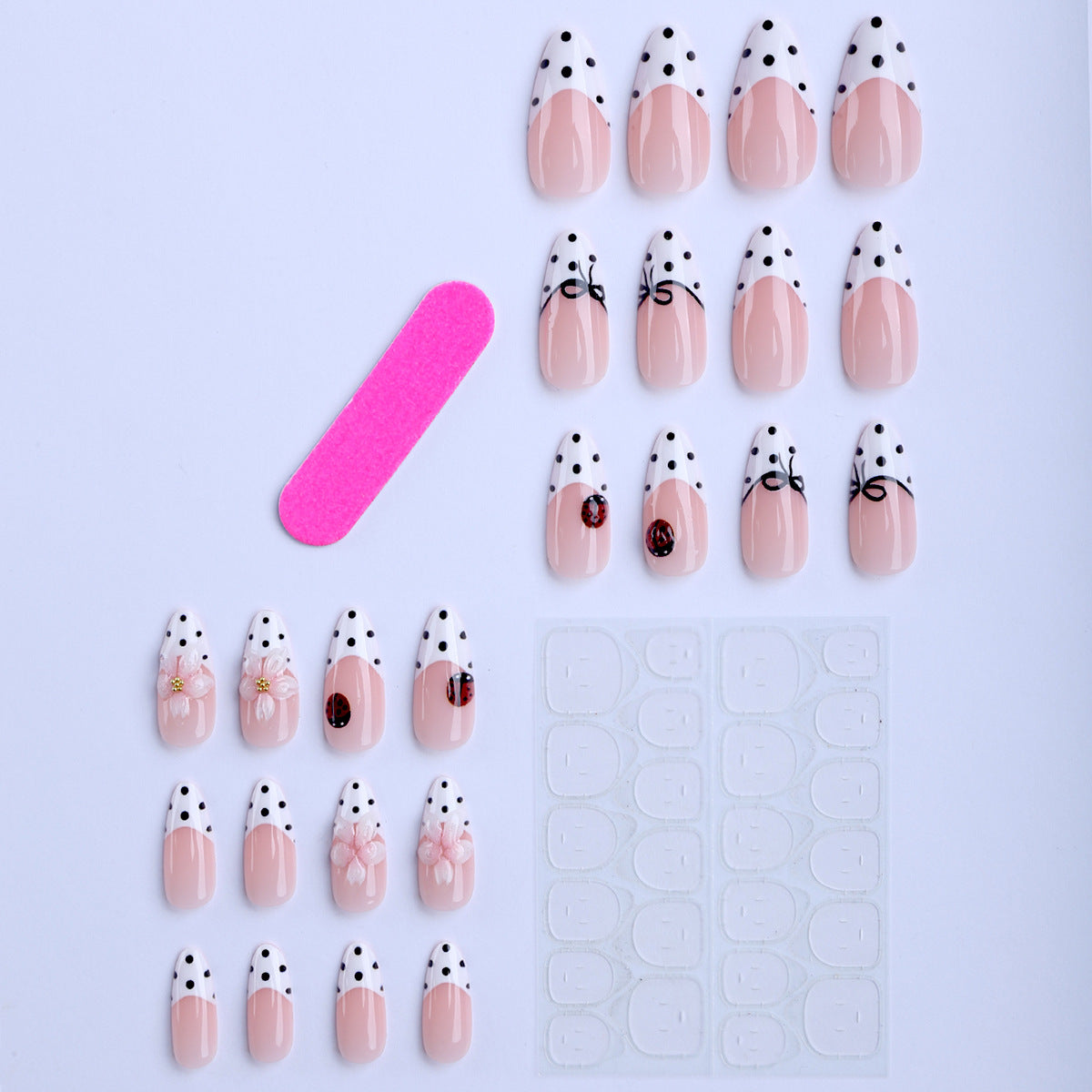 No.F645 Flower Fingernails Patch 24pcs/Set