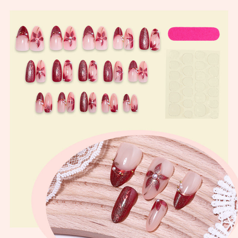 No.F609 Print Cat's Eye Fingernails Patch 30pcs/Set