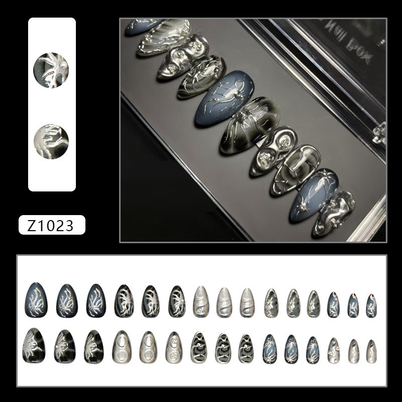 No.F659 Black Fingernails Patch 24pcs/Set