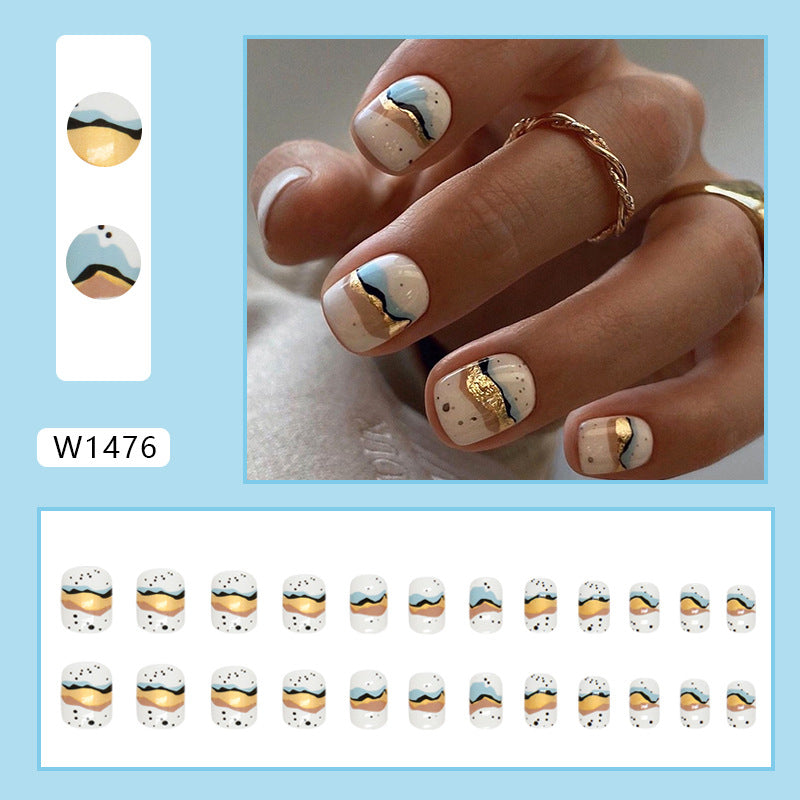 No.F19 Short Fingernails Patch 24pcs/Set