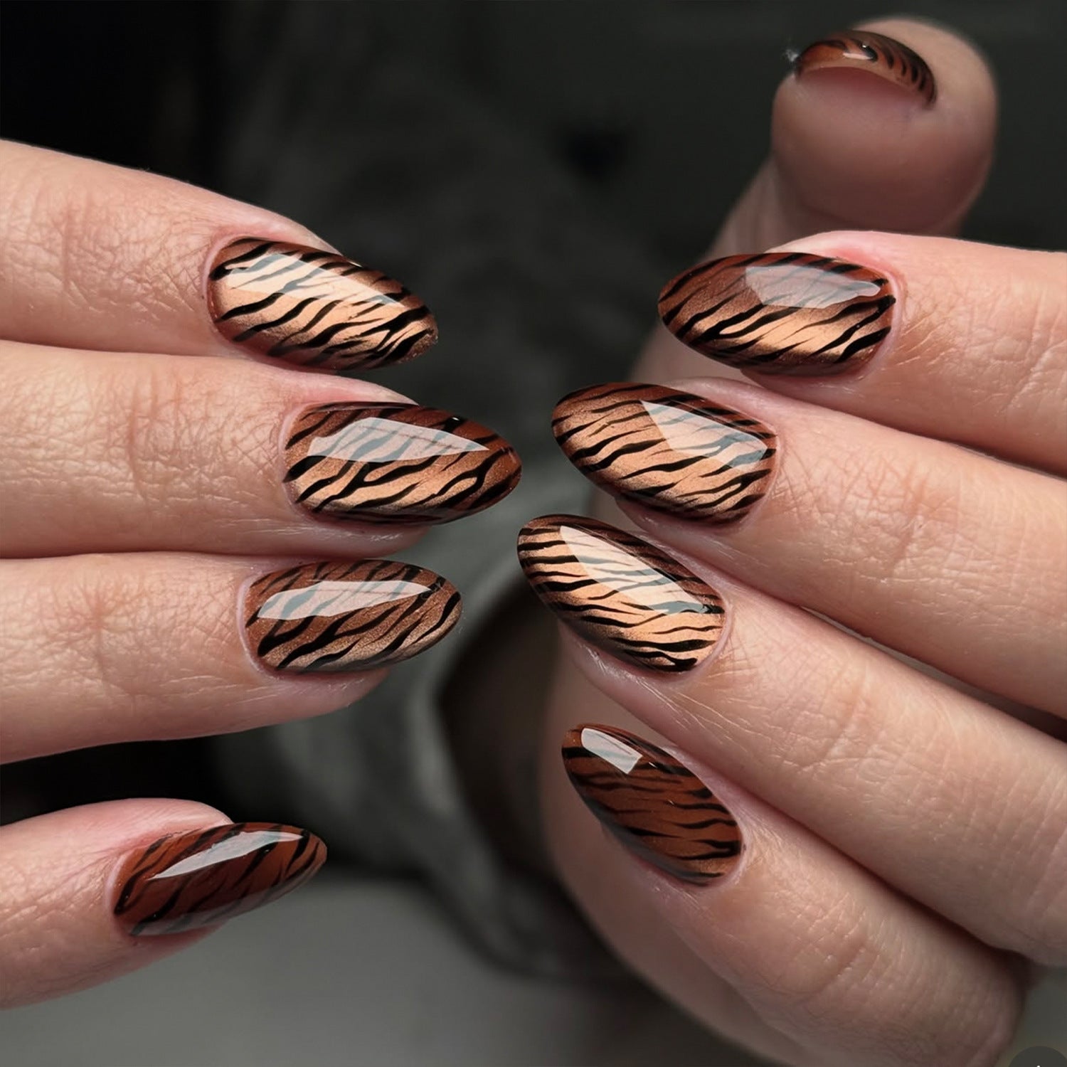 No.F864 Leopard Print Fingernails Patch 24pcs/Set