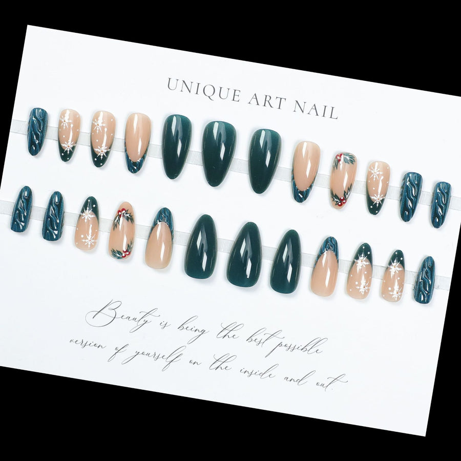 No.F485 Christmas Tree Fingernails Patch 24pcs/Set