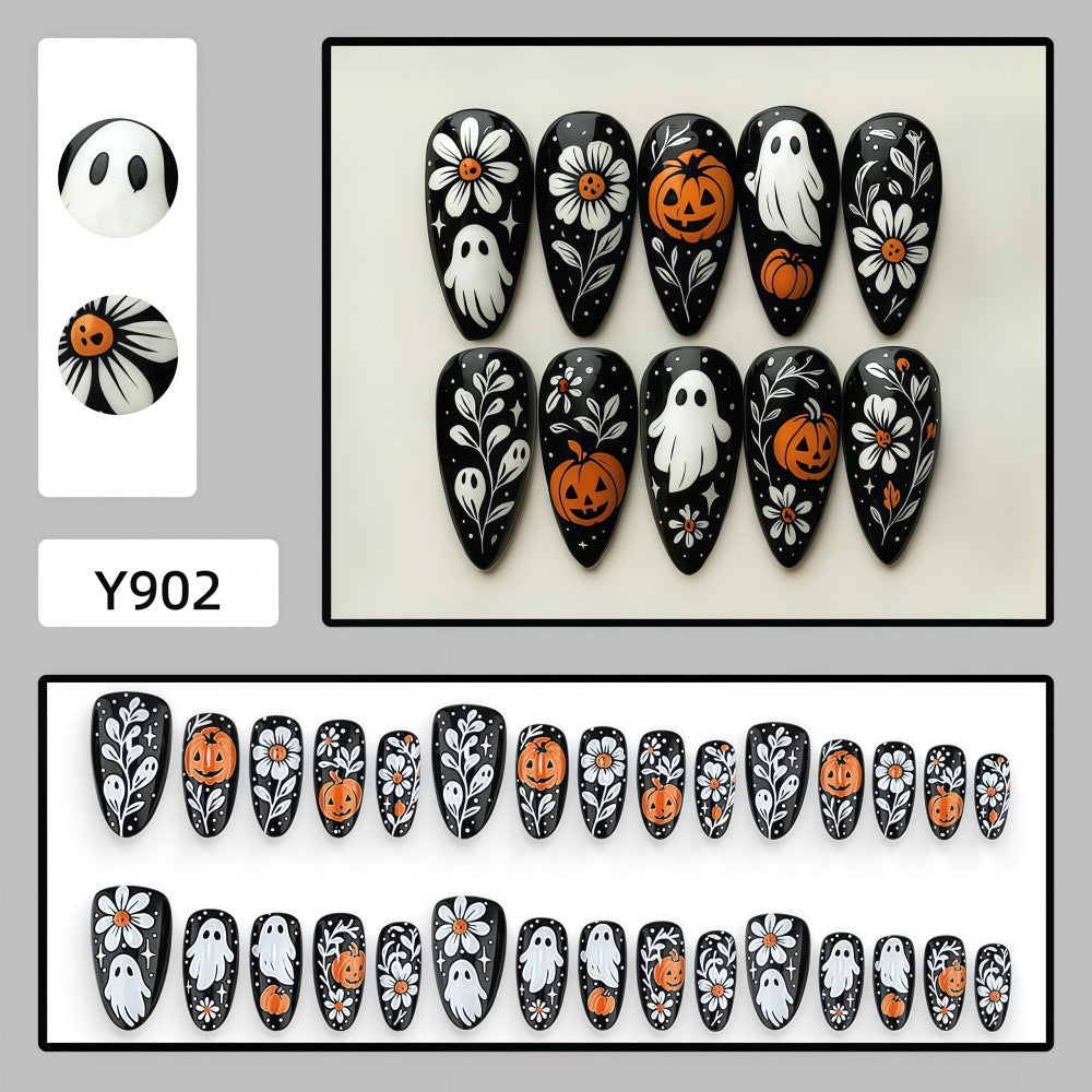 No.AW200 Halloween Dark Fingernails Patch 24pcs/Set