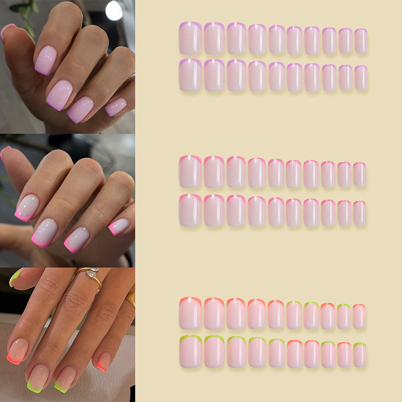 No.PSN106 Simple Nude Fingernails Three Set-72pcs