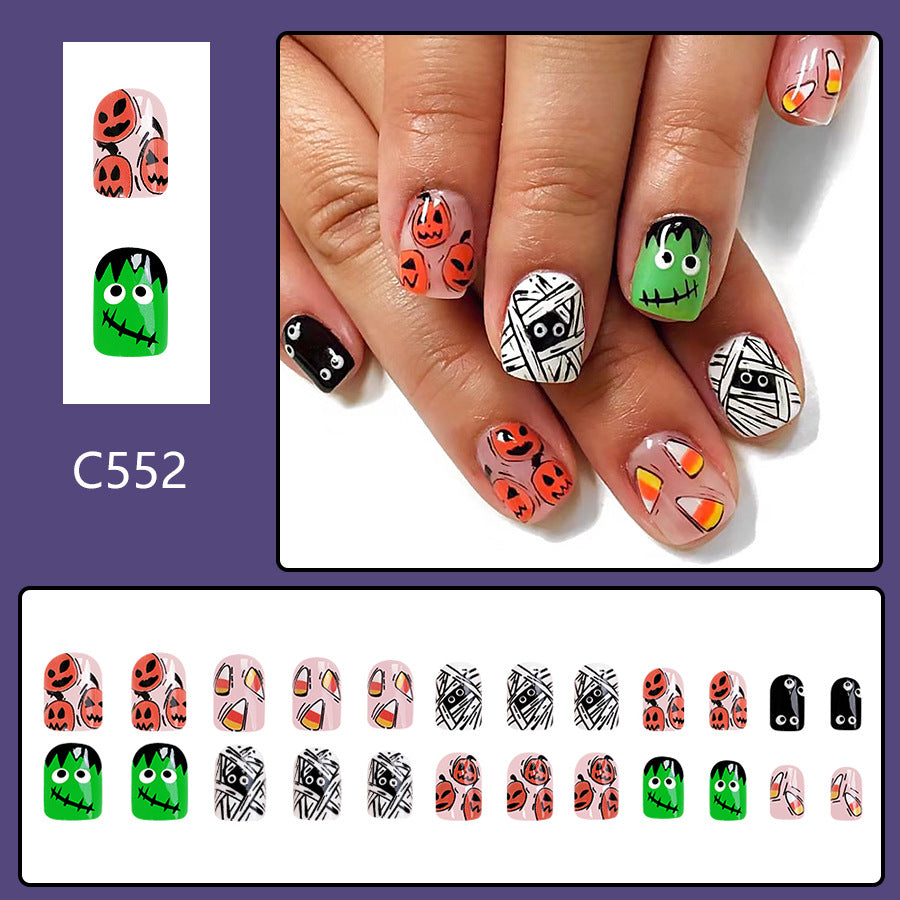 No.AW48 Halloween Mummy Fingernails Patch 24pcs/Set