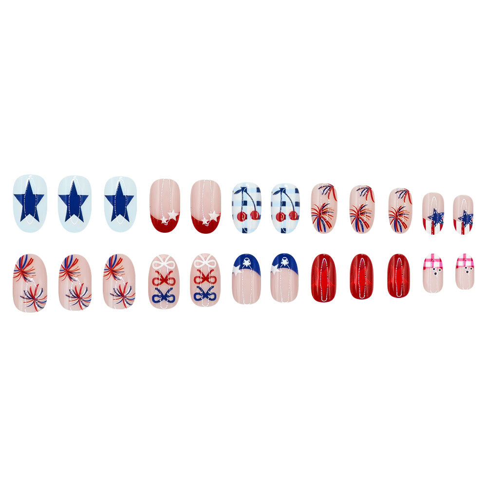 No.F763 Bow Fingernails Patch 24pcs/Set