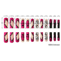 No.AW89 Halloween Pink Ghost Fingernails Patch 24pcs/Set