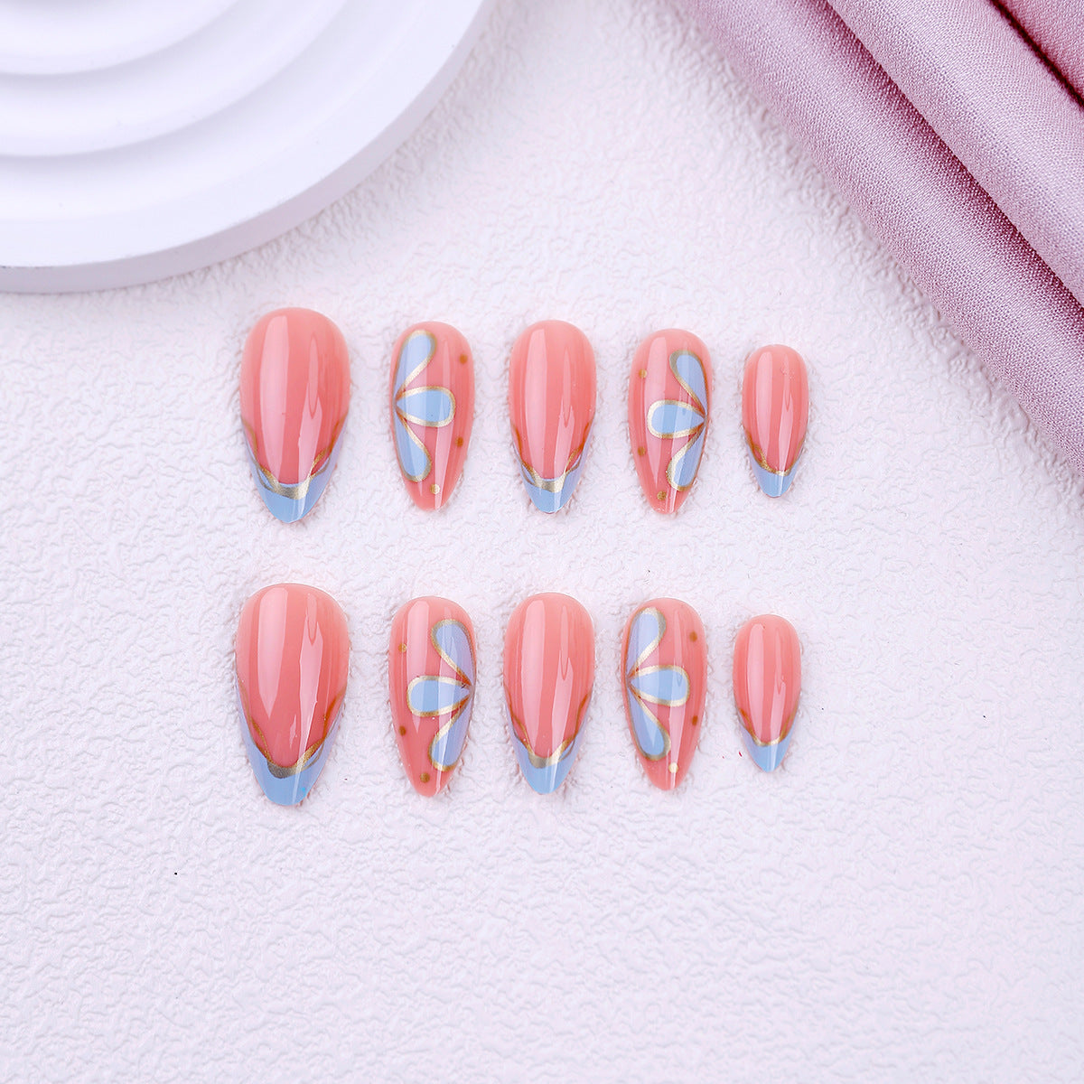 No.F826 Tiffany Blue Fingernails Patch 24pcs/Set