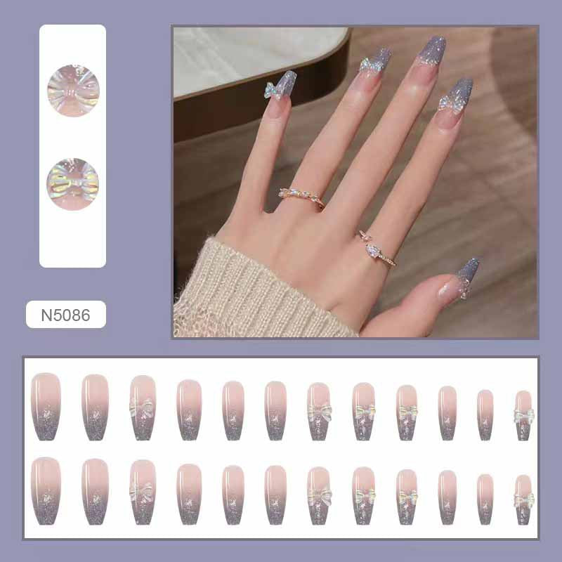 No.F218 Aurora Gradient Fingernails Patch 24pcs/Set