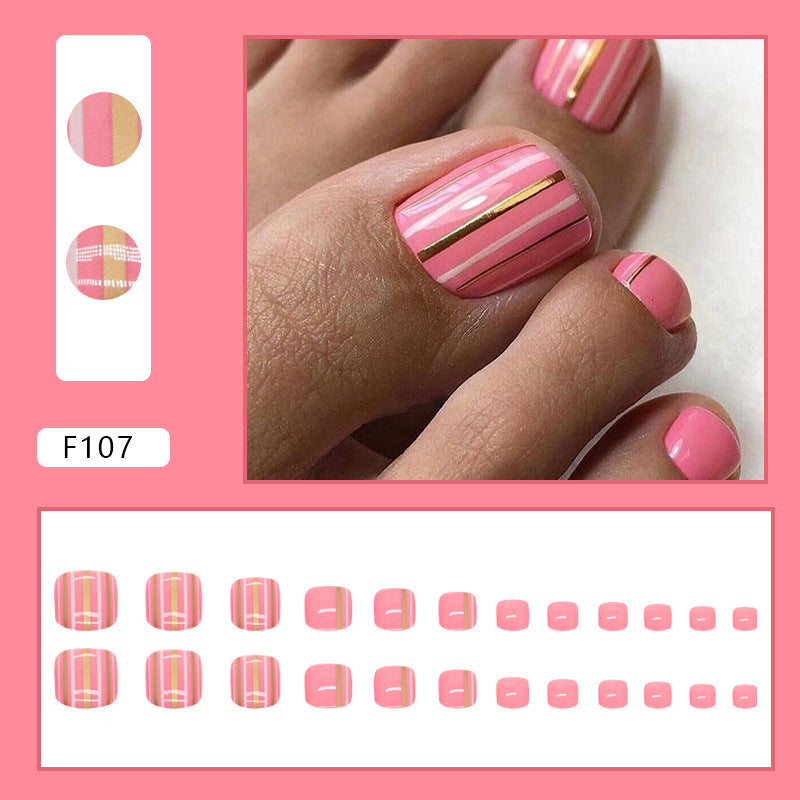 No.240 Cute Line Toenails Patch 24pcs/Set