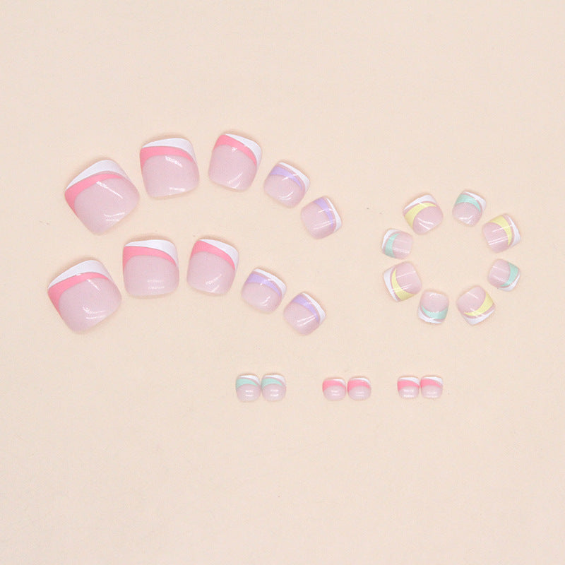 No.192 Rainbow  Cute Toenails Patch 24pcs/Set