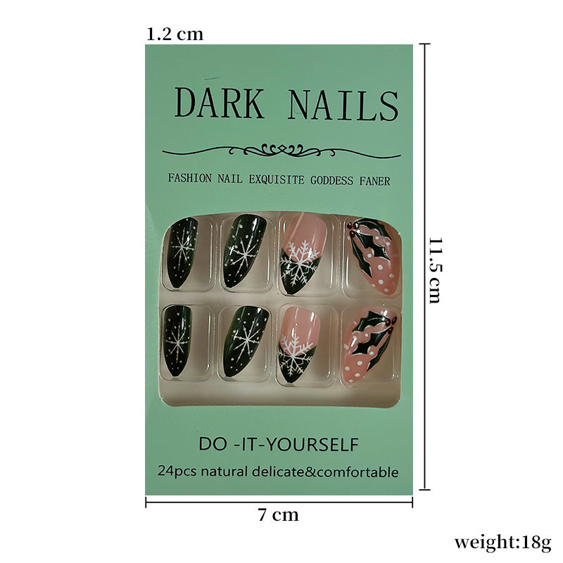 No.CM29 Christmas Snowflake Fingernails Patch 24pcs/Set