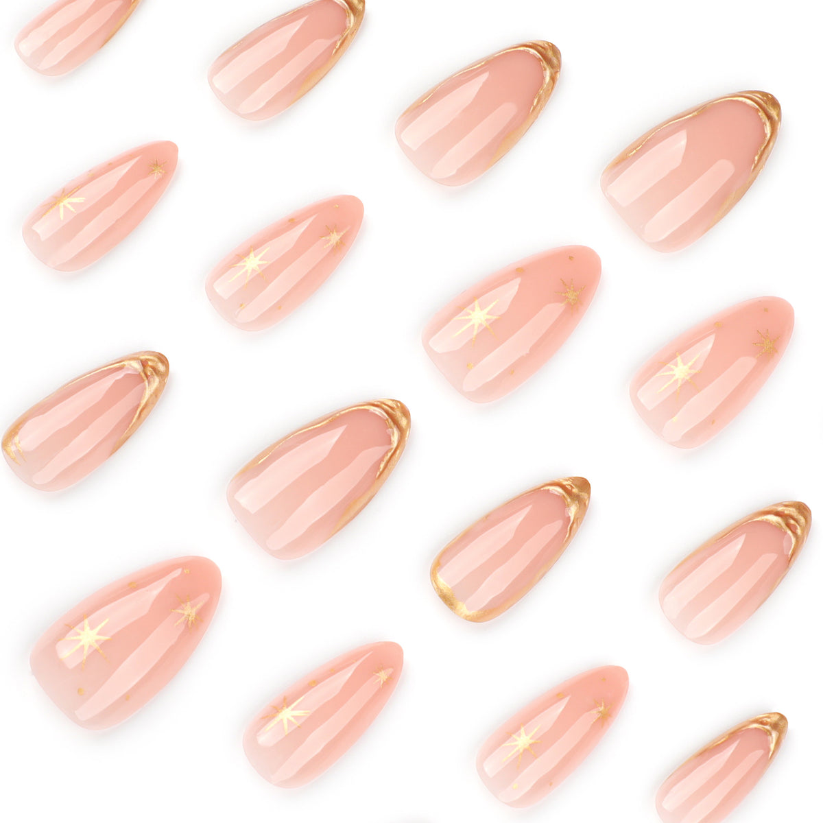 No.F693 Gold Fingernails Patch 24pcs/Set