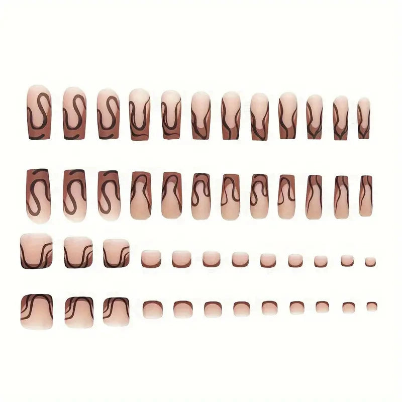 No.PSN34 Sweet Cool Ripple Hand & Toe Pair Set-48pcs