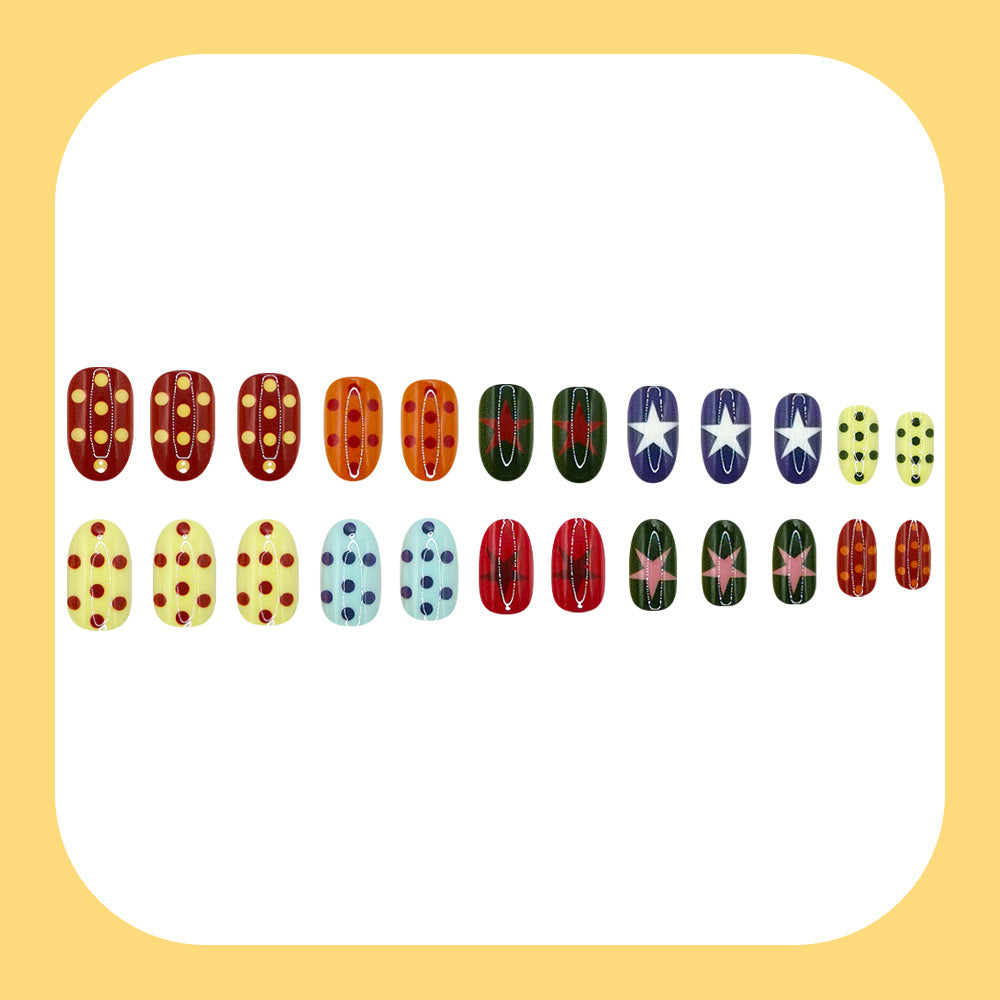 No.F768 Star Fingernails Patch 24pcs/Set