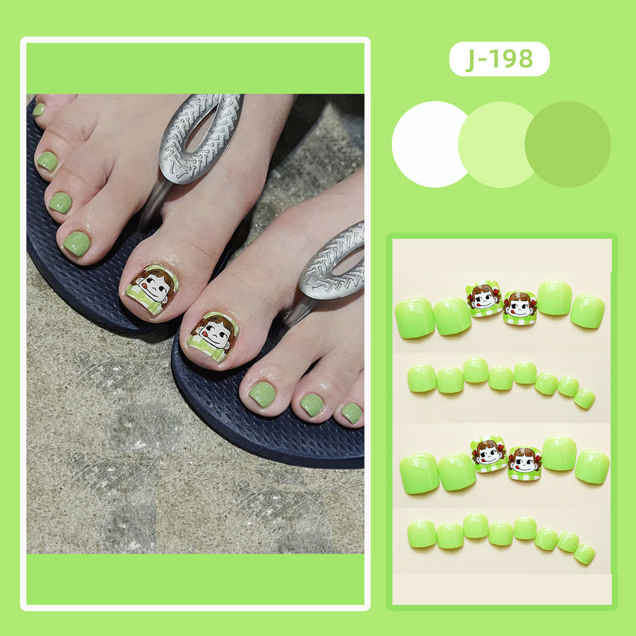 No.554 Green Girl Toenails Patch 24pcs/Set