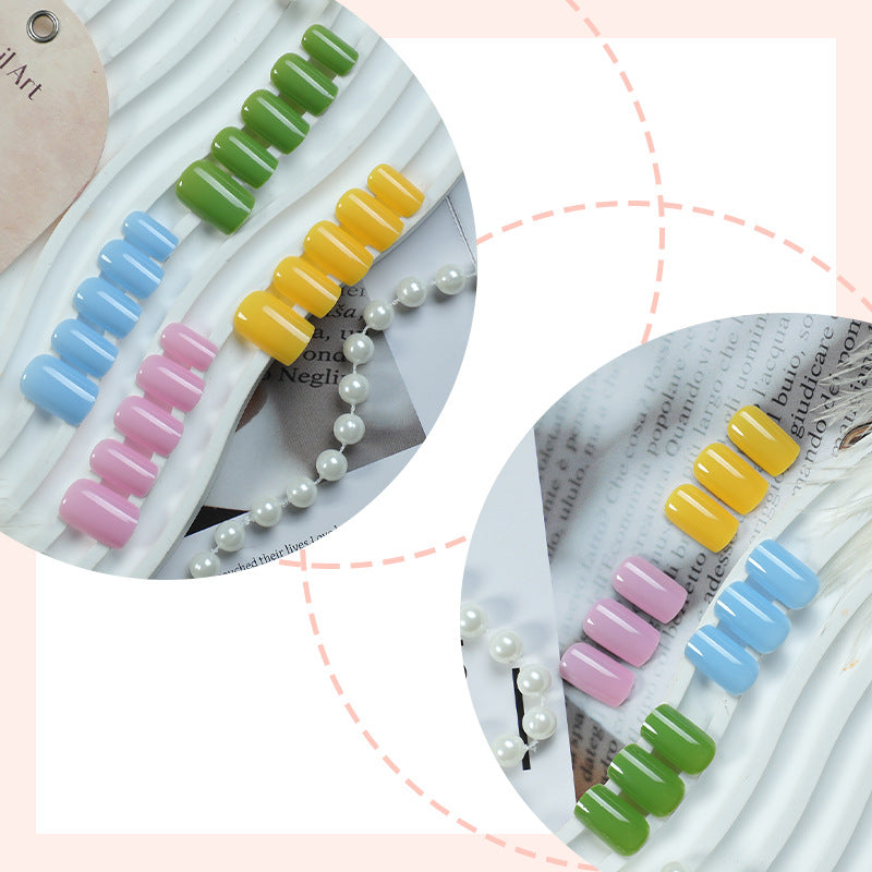 No.PSN105 Solid Color Fingernails Four Set-96pcs