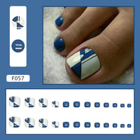 No.241 Irregular Stripes Toenails Patch 24pcs/Set