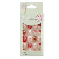 No.KD10 Christmas Mini Kids Press on Fingernails 24pcs/Set