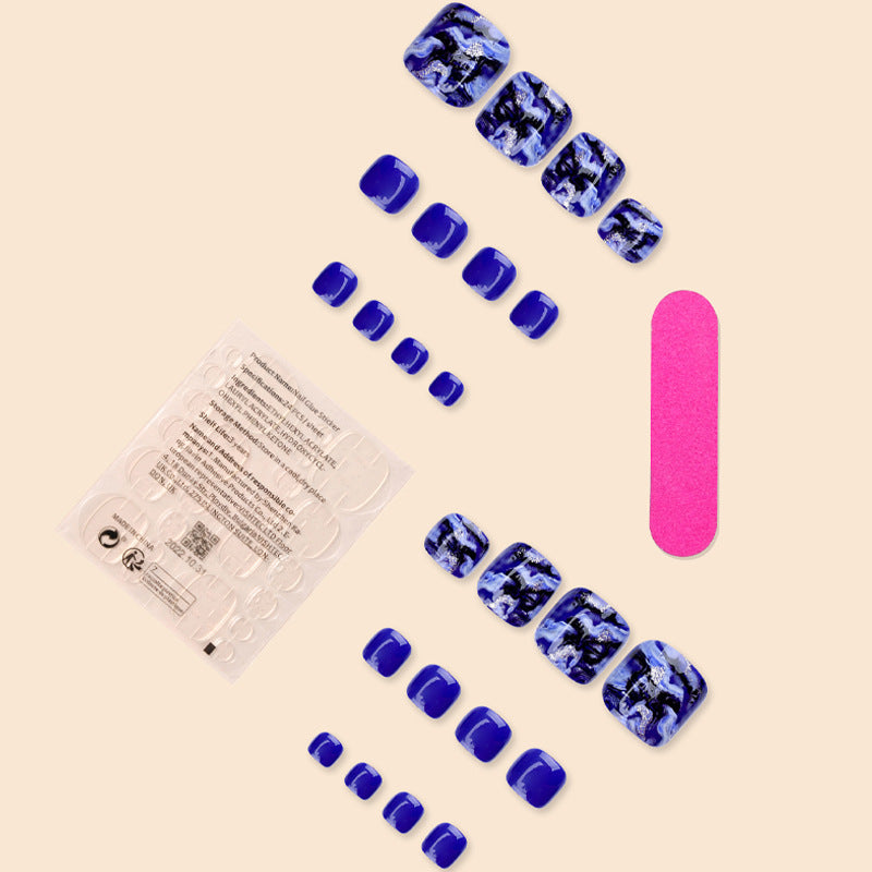 No.316 Blue Toenails Patch 24pcs/Set