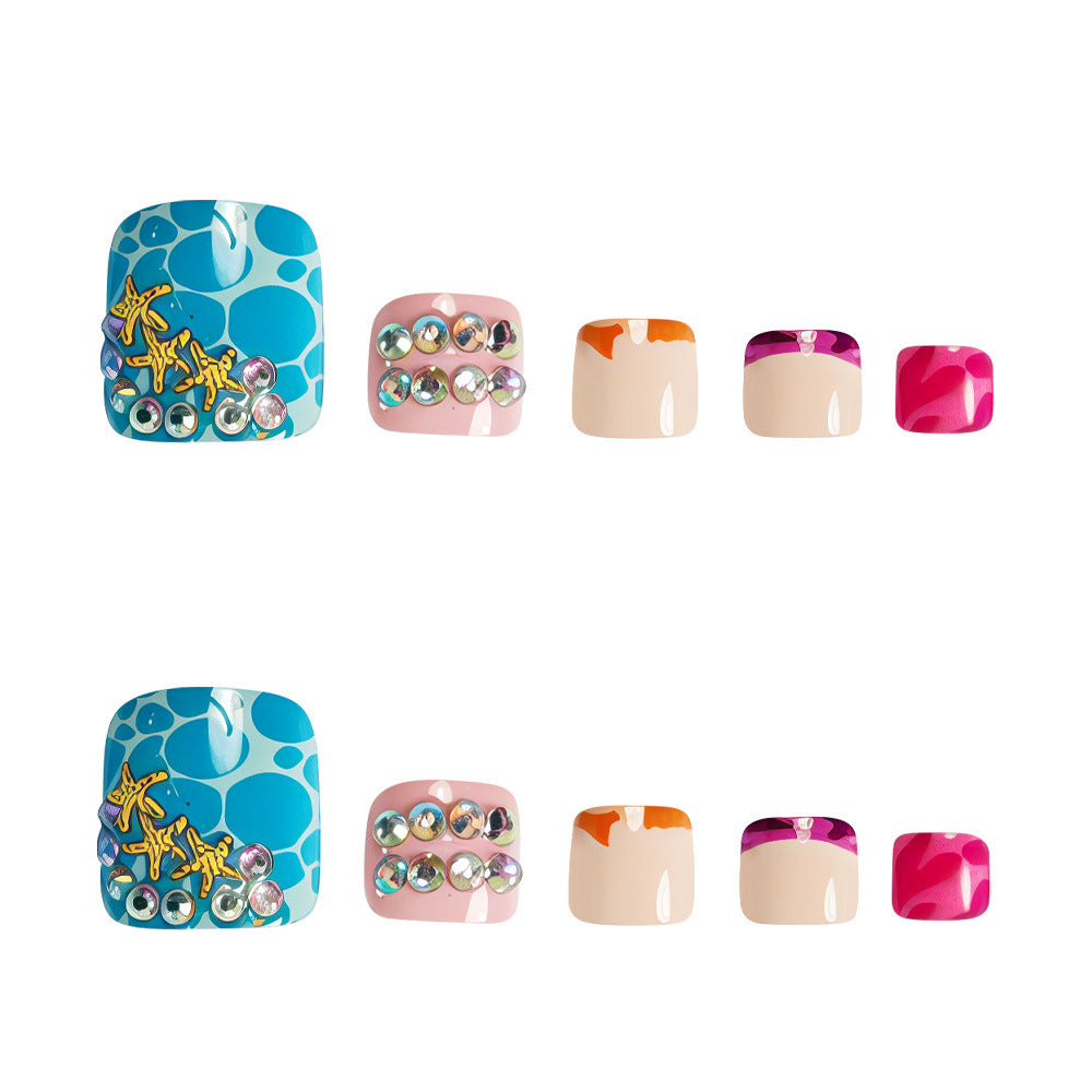 No.495 Shell Star Toenails Patch 24pcs/Set