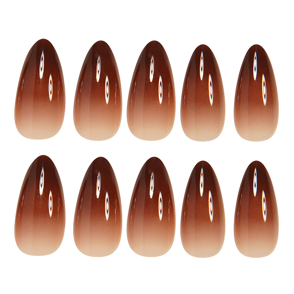 No.F783 Brown Fingernails Patch 24pcs/Set