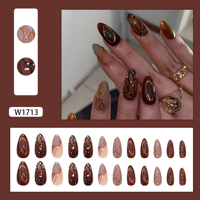 No.F528 Butterfly Fingernails Patch 24pcs/Set