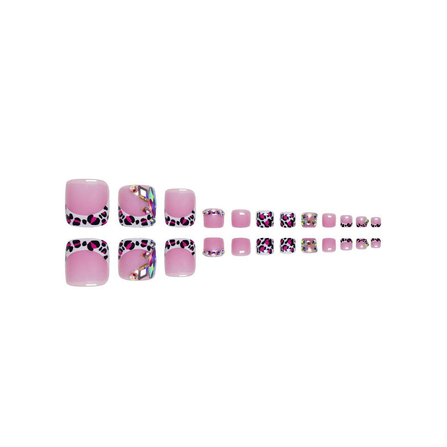 No.622 Leopard Flash Toenails Patch 24pcs/Set