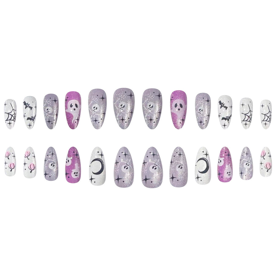 No.AW110 Halloween Aurora Cat's Eye Fingernails Patch 24pcs/Set