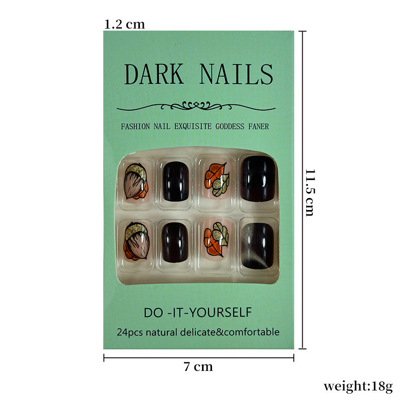 No.F205 Warm Autumn Fingernails Patch 24pcs/Set