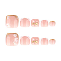 No.683 White Flowers Toenails Patch 24pcs/Set