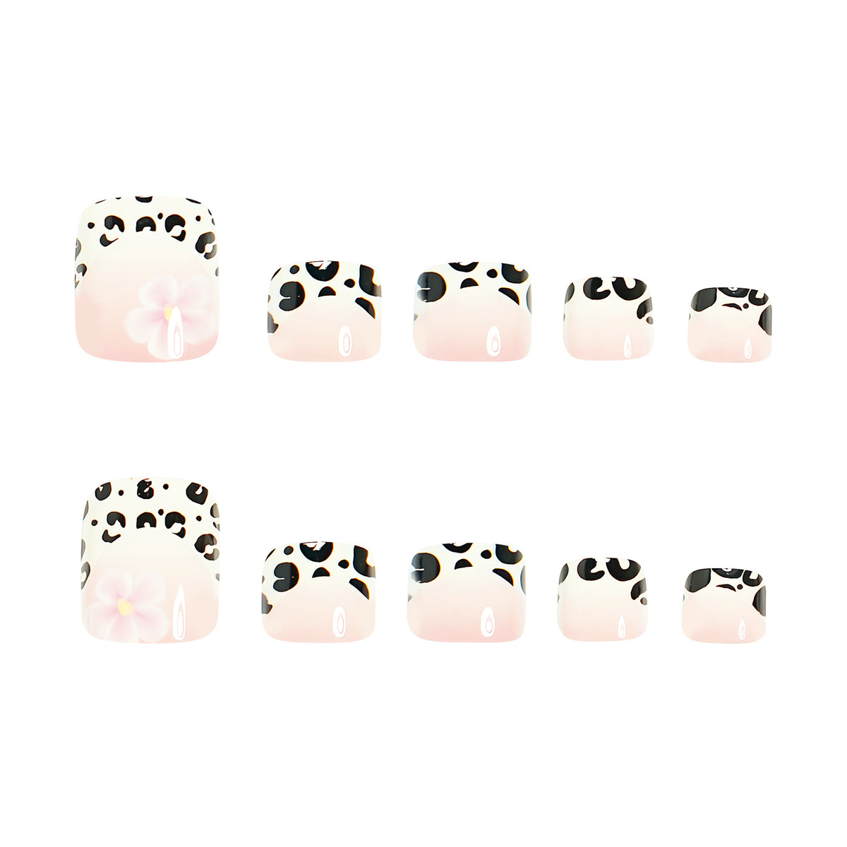 No.740 Leopard Print Toenails Patch 24pcs/Set