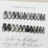 No.F63 Black Cat's Eye Fingernails Patch 24pcs/Set