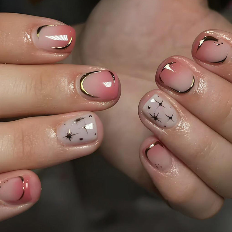 No.F671 Rose Red Fingernails Patch 24pcs/Set