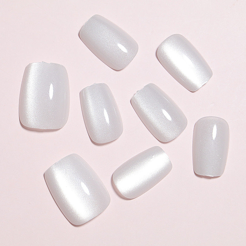 No.F668 White Cat's Eye Fingernails Patch 24pcs/Set