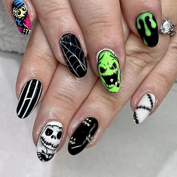 No.AW72 Halloween Spider Fingernails Patch 24pcs/Set